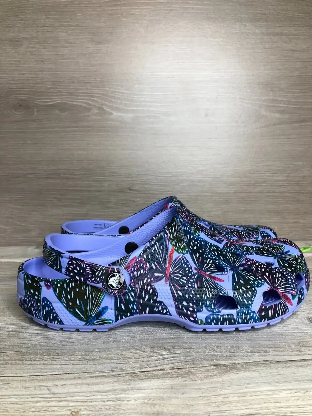Crocs Classic Butterfly Purple Clog Men's Size 12 208257-5Q7 NWT